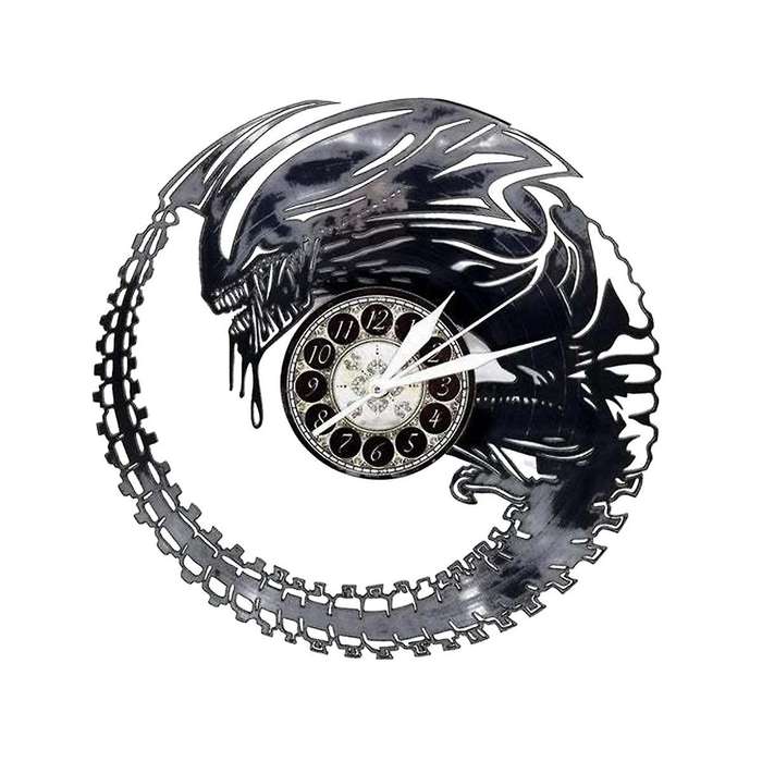 Retro Digital Display Wall Clock Novelty Vinyl Record Alarm Clock Living Room Decorative Alarm Clock