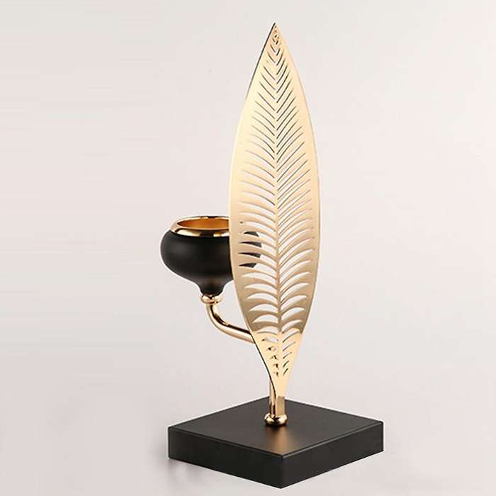 Retro Leaf Iron Candle Holder Candlestick Metal Plant Leaves Candelabra Table Centerpiece Home Decor