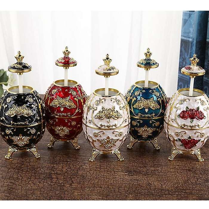 Retro Toothpick Holder Retro Luxury Plastic High End Press Automatic Toothpick Holder Hotel -A