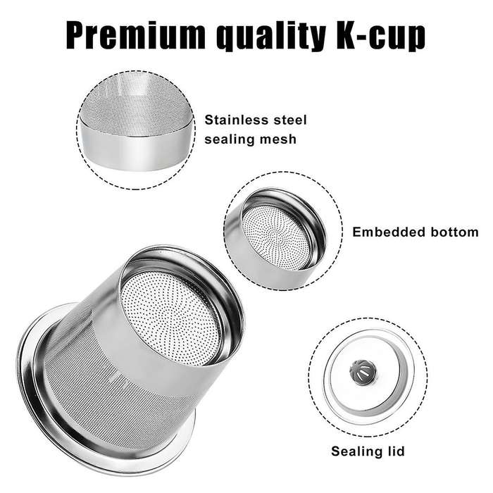Reusable K Cups Coffee Filter Stainless Steel Reusable K Cups Coffee Pod Filters for 1.0, 2.0