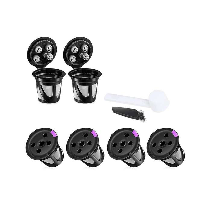 Reusable K Cups for K and K Plus, Reusable Coffee Pods with 5 Hole for Refillable Coffee
