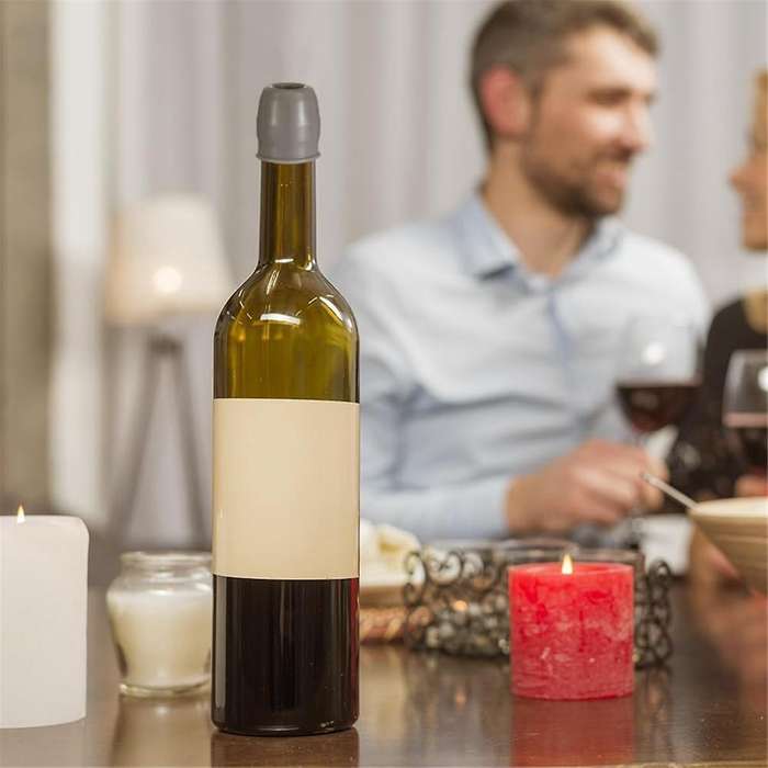 Reusable Sparkling Wine Bottle Stopper, 16pcs Wine Stoppers for Wine Bottles Silicone Wine Bottle Ca