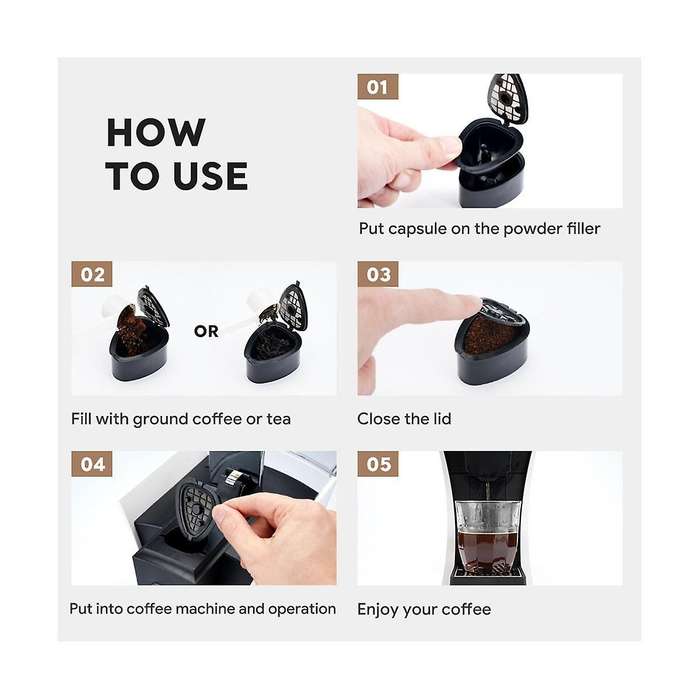 Reusable Tea Coffee Capsule for Nestel St9662.62 Coffee Maker Machine Refillable Filter Pods with Po