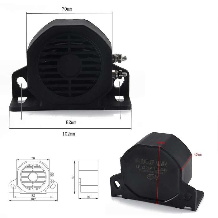 Reverse Buzzer Alarm Horn Beep Truck Caravan Car Backup Beeper Universal 12V-24V