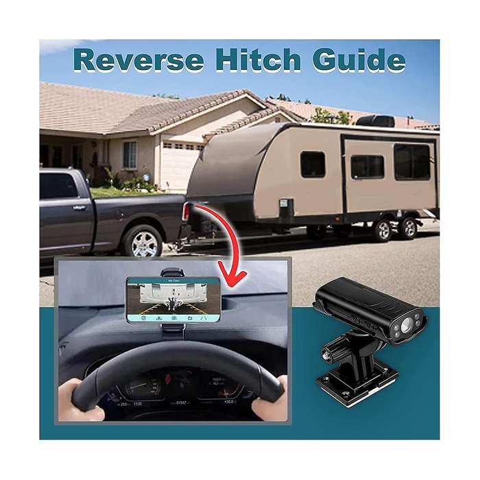 Reverse Hitch Guide Camera, Cars Wireless Backup Camera, Hd Waterproof Night Vision Reverse Hitch G