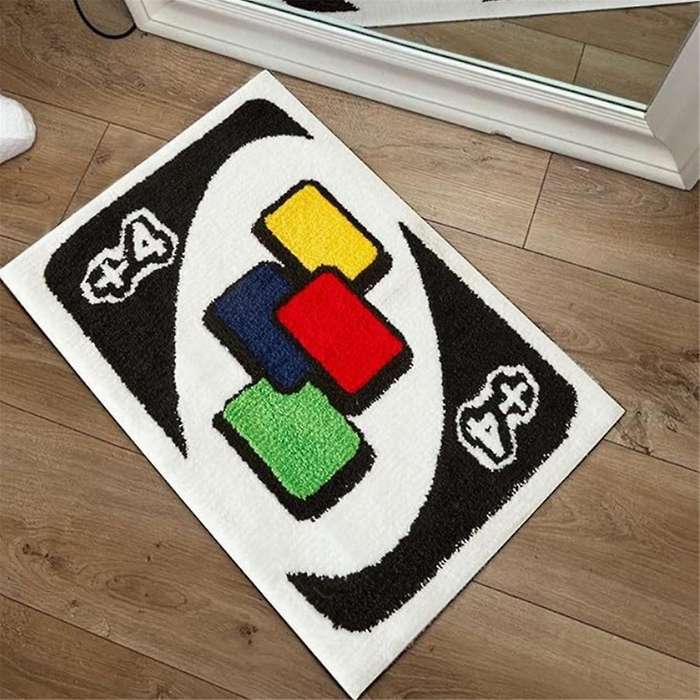 Reverse Card Doormat Tufting Carpets Living Room Bedside Floor Mat Soft Area Rug Thickened Antislip