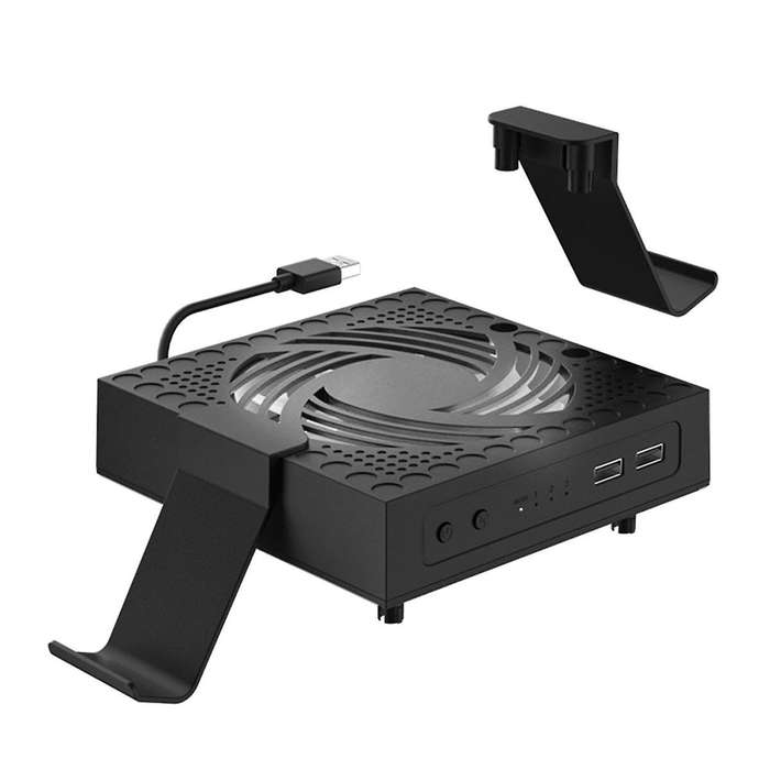 Rgb Colorful Cooling Fan for Game Console Adjustable Wind Speed Heat Dissipation Fan with Usb Charge