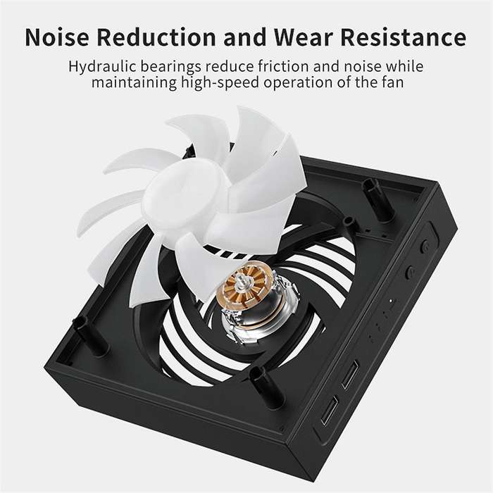 Rgb Colorful Cooling Fan for Game Console Adjustable Wind Speed Heat Dissipation Fan with Usb Charge