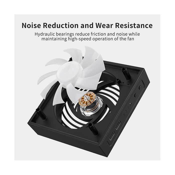 Rgb Colorful Cooling Fan for Game Console Adjustable Wind Speed Heat Dissipation Fan with Usb Port