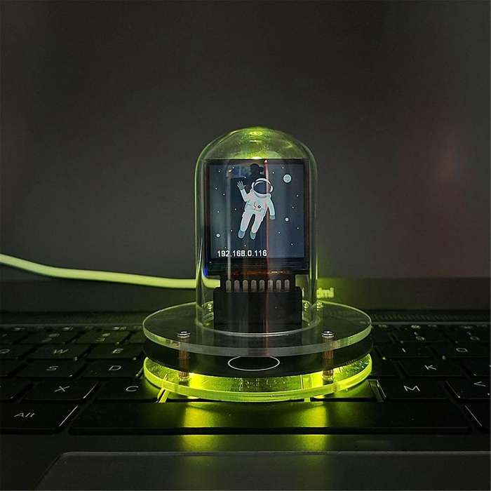 RGB Nixie Tube Clock Smart WIFI Networked LED Light-Emitting IPS Color Screen DIY Analog Digital Tub