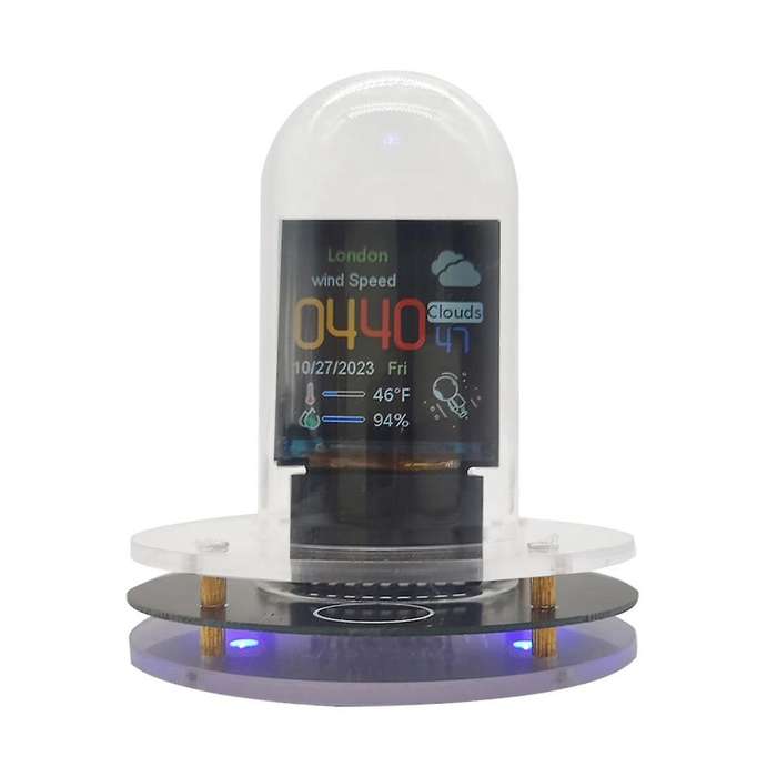 RGB Nixie Tube Clock Smart WIFI Networked LED Light-Emitting IPS Color Screen DIY Analog Digital Tub