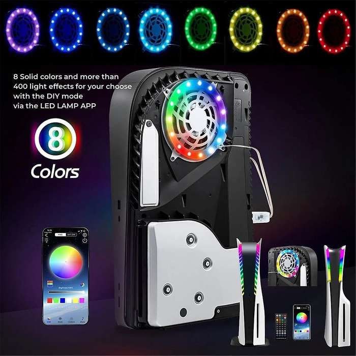 RGB LED Light Strip for / Slim Console, IR Remote/APP/USB 3 Methods, DIY Decoration Accessories