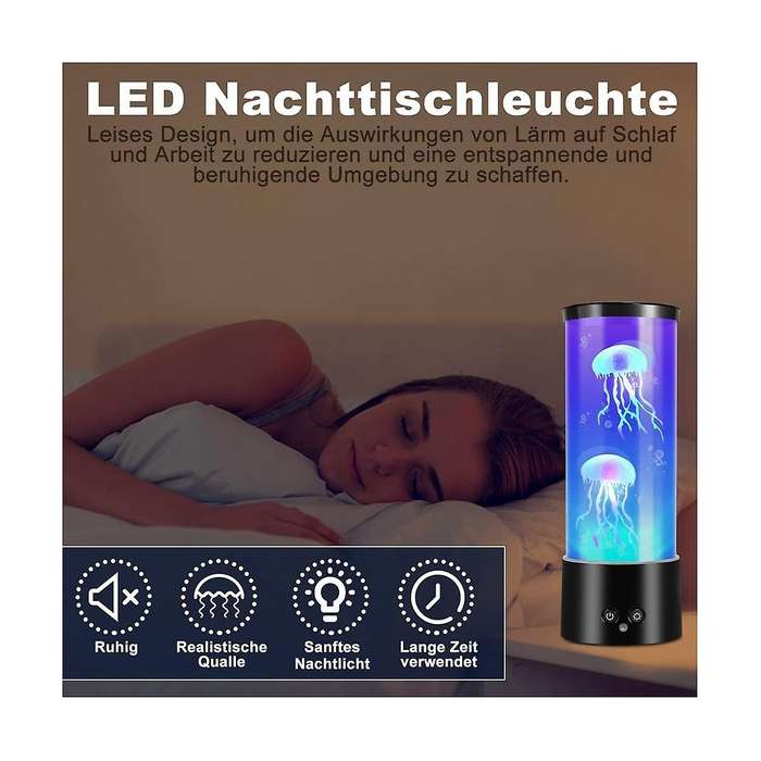 Rgb Jellyfish Lamp Jellyfish Aquarium with Remote Control Lava Lamp Coloured Mood Light Office Deco