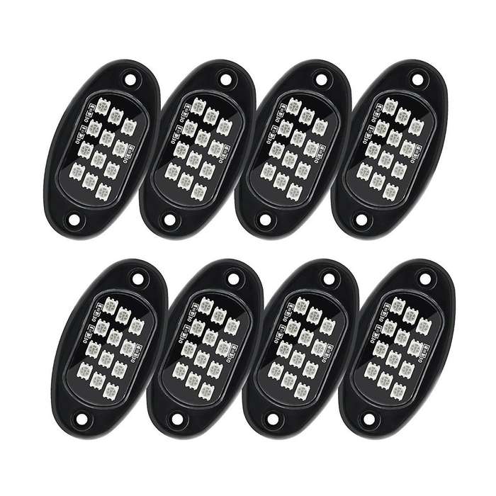 Rgb Rock Lights, Multicolor Underglow Lights Kit with App Control Flashing Music Mode Waterproof Whe