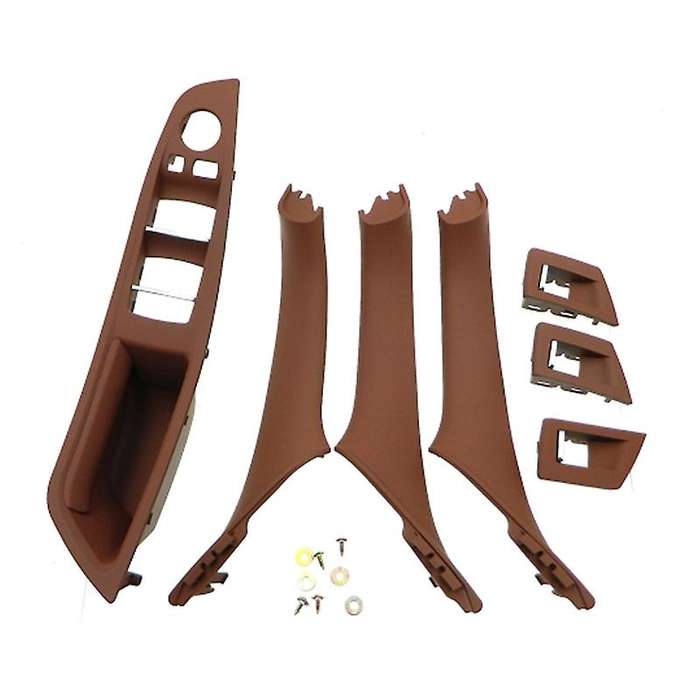 RHD Car Interior Door Handle Door Panel Pull Trim Cover Red-Brown RHD