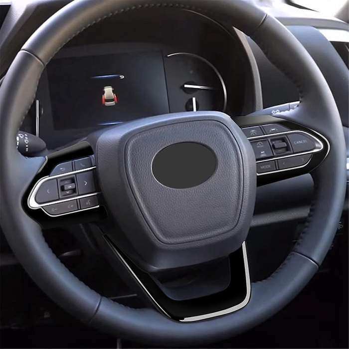 RHD Car Interior Steering Wheel Cover Trim Sticker Kits for Voxy Noah 90 Series 2022 2023+ABS Carbon