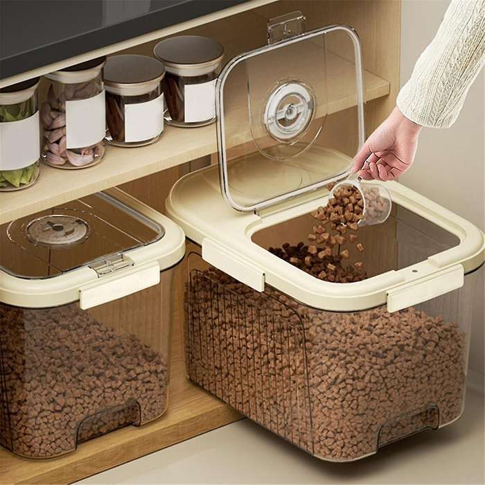 Rice Container, Rice Storage Box Plastic Food Tip Sealed Proof for Kitchen