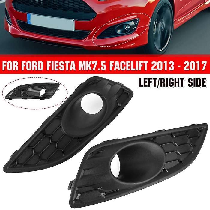 Right Front Bumper Lower Honeycomb Fog Lamp Surround Grille Fog Light Trim Cover for Fiesta Mk7 Face