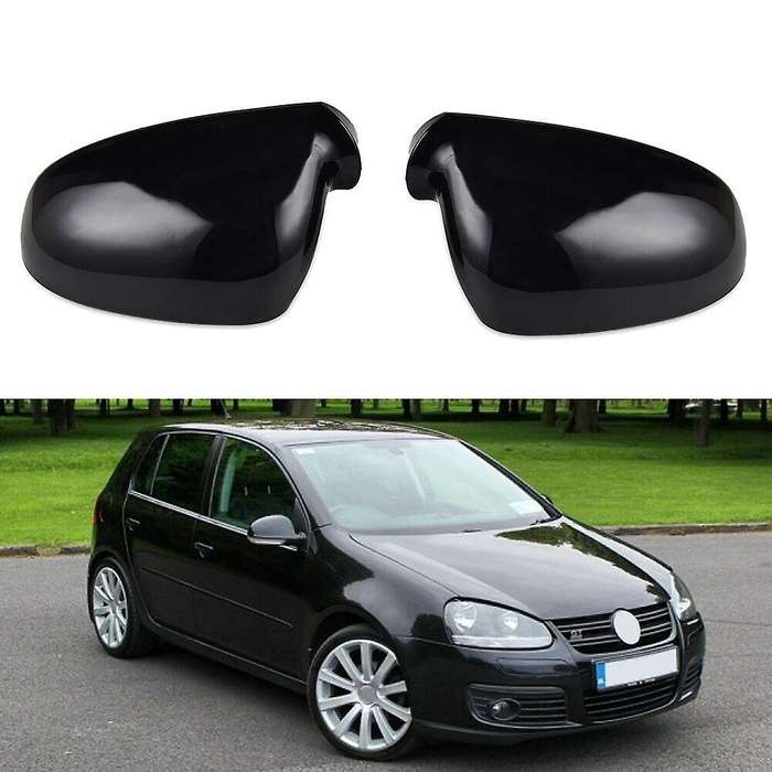 Right Gloss Black Wing Mirror Door Cap Cover Case Housing for Golf Rabbit MK5 2006-2010 1K0857538