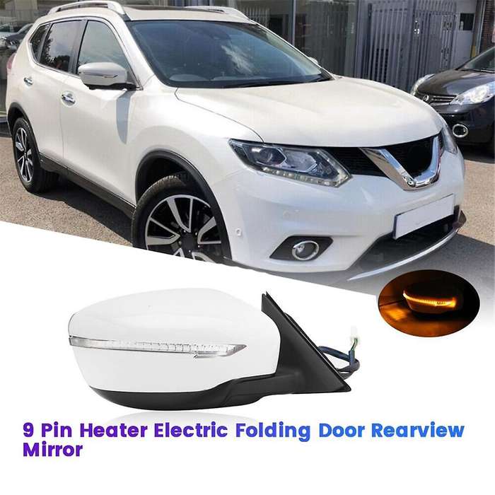 Right Power Folding Door Mirror Turn Signal 96301-4CL6A for T32 2014-2021 9 Pin Heater Rearview Mir