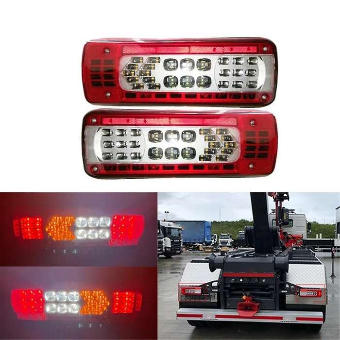 Right Rear Brake Signal Light 24V LED Tail Lamp with Buzzer 82483073 for Trucks Series FM450 FM460 F