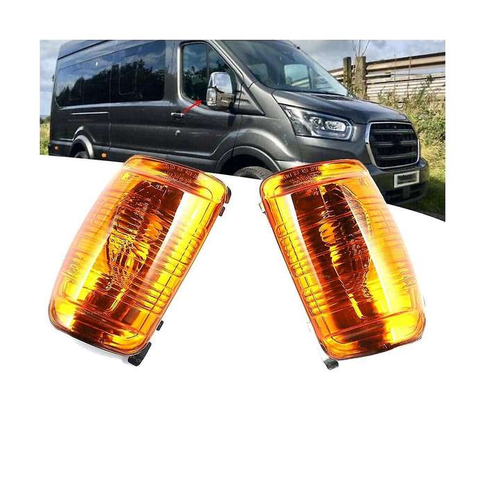 Right Side Wing Mirror Turn Signal Light Lens Housing Indicator Lamp Cover for 2015-up Transit 150 2