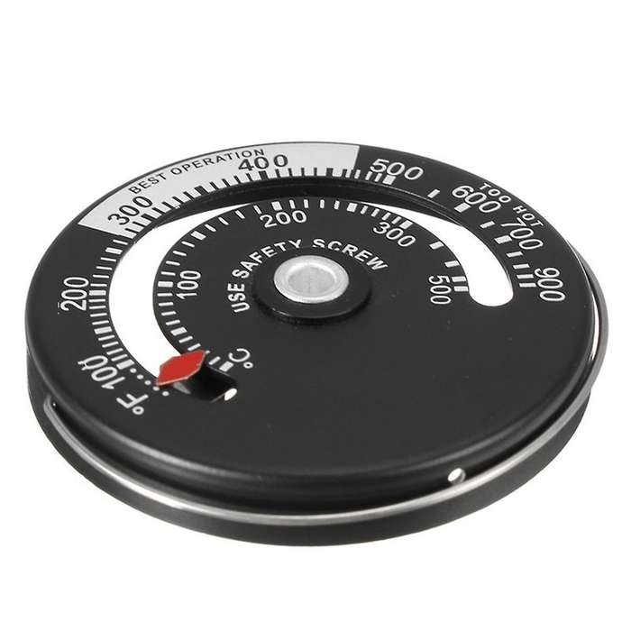 Robust Magnetic Wood Stove Thermometer Fire Stove - Flue Temperature Monitor
