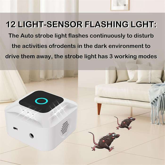 Rodent Repeller, Indoor Ultrasonic Repellent for Roach, Rodent, Mouse, Bugs, Mosquito, Mice, Spider,