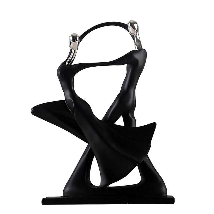 Romantic Couple Danceing Figurines Modern Art Abstract Dancers Sculpture Desktop Ballroom Dancers Lo