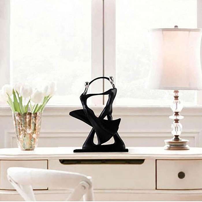 Romantic Couple Danceing Figurines Modern Art Abstract Dancers Sculpture Desktop Ballroom Dancers Lo