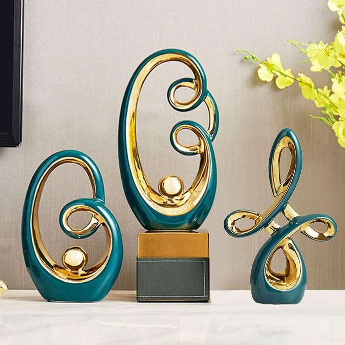 Room Decoration Abstract Art Aesthetic Room Decor Nordic Decoration House Ceramic Home Ornaments 17x