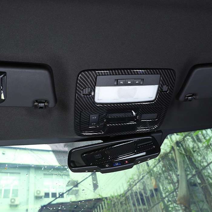 Roof Reading Light Lamp Switch Button Trim Panel Cover ABS for 2010-2015 Accessories (Carbon Fiber)