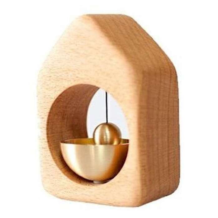 Room Decor Wind Chimes Hanging Decorations Doorbell of Suction Door House Wooden Ornament Solid Wood