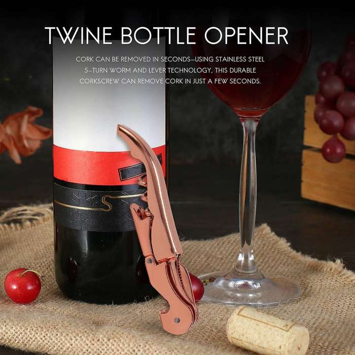 Rose Gold Corkscrew Metal Wine Corkscrew Multifunction Corkscrew