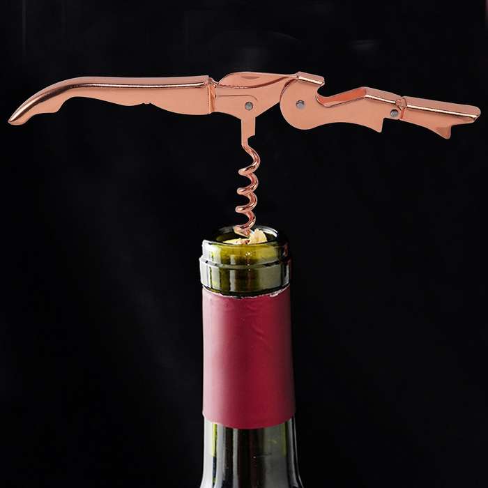 Rose Gold Corkscrew Metal Wine Corkscrew Multifunction Corkscrew