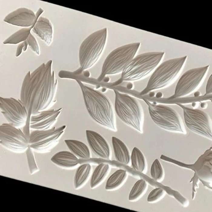 Rose Flower Leaf Silicone Mold Clay Fondant Mold DIY Cake Decoration Tool Cookies Chocolate Mould Ba