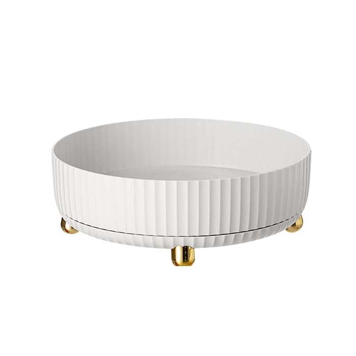 Rotating Cabinet Organizer Kitchen Bathroom Cosmetic Turntable Storage Tray Non- Spice Round Rack