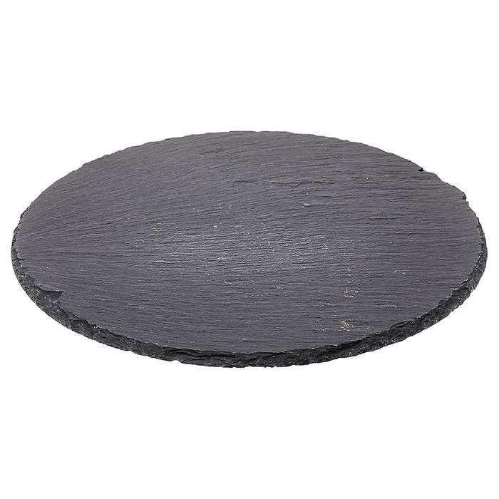 Round Cheese Board, Natural Stone Tray for Serving Cheese, Charcuterie, Sushi, Appetizers, And