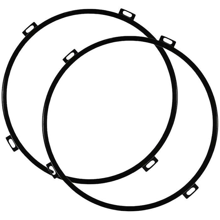 Round Headlight Mounting Bracket Ring for JK 2007-2018(Pack of 2)