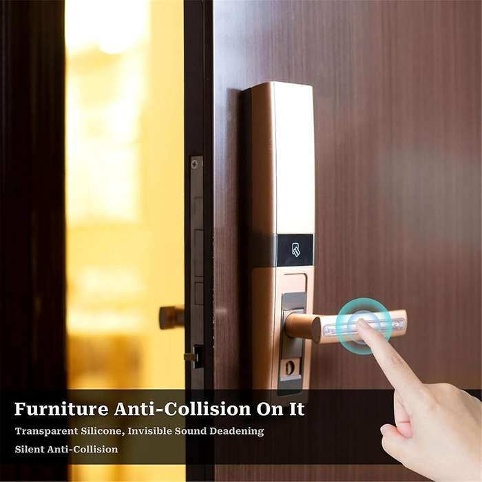 Rubber Chair Wall Protector From Chair Back,6 Pack Clear Furniture Bumpers Silicone Cabinet Door for