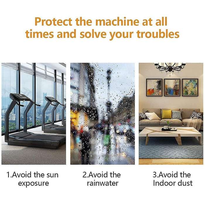 Running Machine Protective Cover Dustproof Cover Heavy Duty and Water-Resistant Fitness Equipment Tr