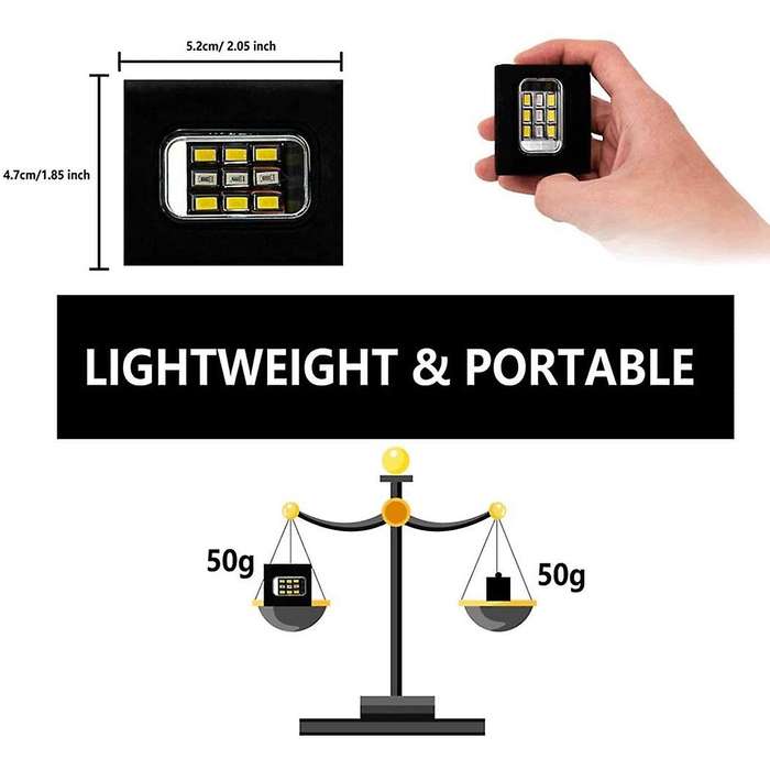 Running Lights 2 Pack Safety Jogging LED Light with USB Charging Line and Magnetic Clip for Night Ru