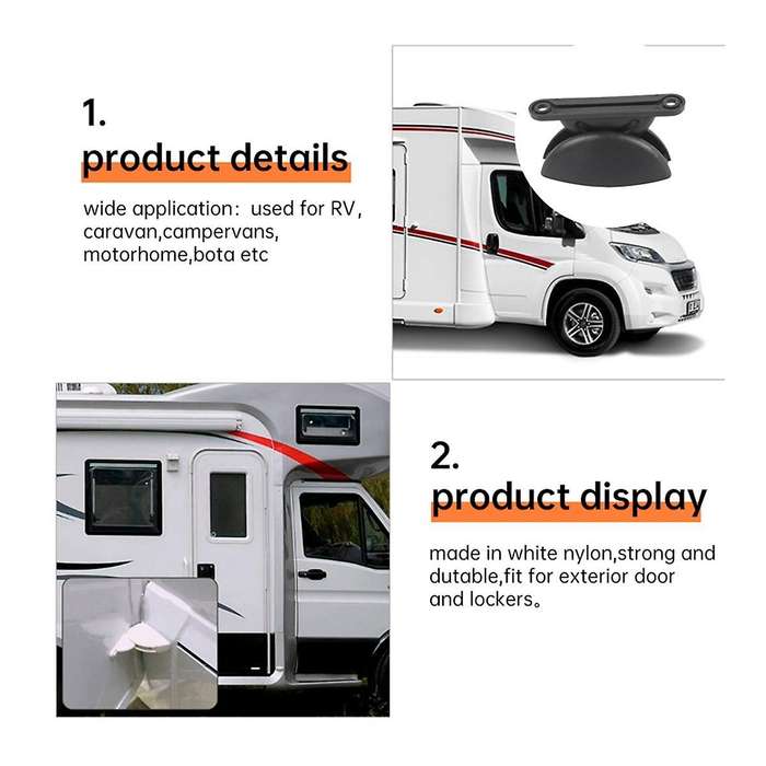 RV Anti-Collision Door Fixing Buckle, Hatch Stopper, Half Round Accessory,for Camping Caravan, Trai
