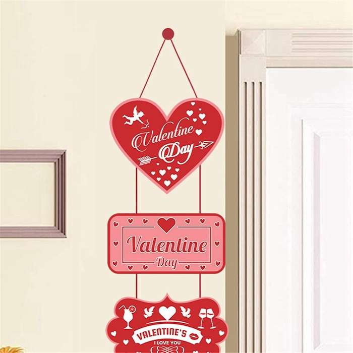 S Day Decoration Door Hanging Banner 'S Day Home Decor Couplets Door Curtains