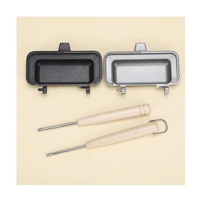 Sandwich Pan Pie Maker Detachable Portable Fast Heating Cast Iron Rectangle for Muffins Pancakes Lun