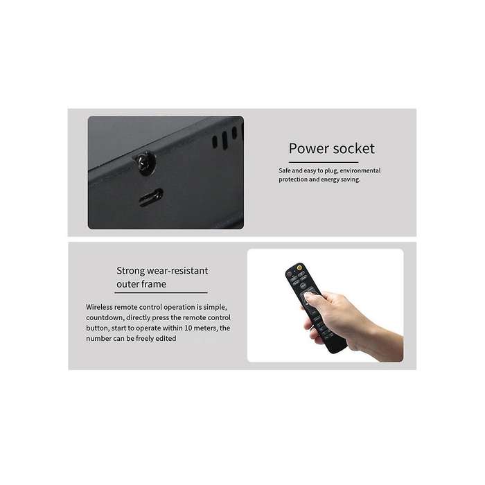 Screen Gym Timer 1.5 Inch Digits Count Down/Up Timer Boxing Cycle Interval Clock Stopwatch Fitness