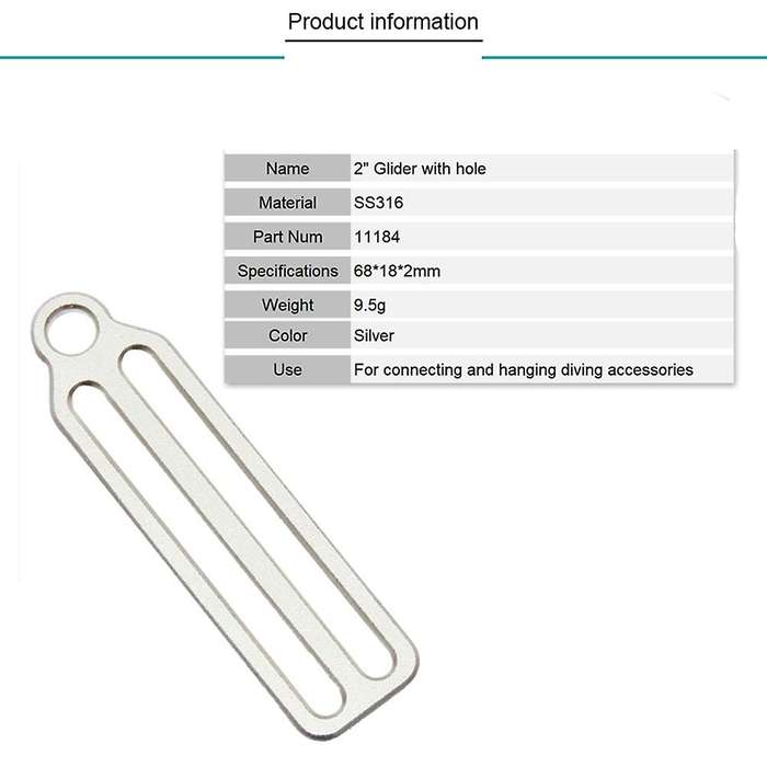 Scuba Diving Diving Sidemount Bcd Fixing Buckle Rope Retainer for 2inch Webbing Diving Accessories