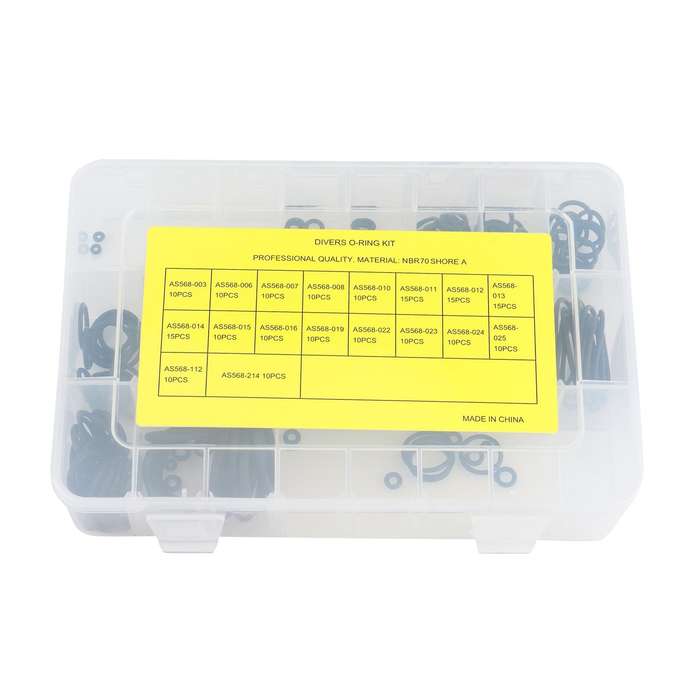Scuba Diving O-Ring Kit,Set-18 Sizes, Dive Hose Tank Valve Regulator Sealed Rings,200 Pcs