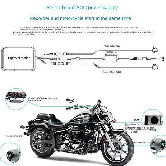 Se600 Motorcycle Camera Motorcycle Driving Recorder Front and Rear Dual Recording Riding Recorder M