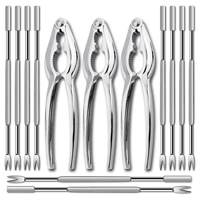 Seafood Tools Set Nut Crackers Of 13pcs Seafood Opener Tool Set, 3 Pcs Lobster Crackers/ Crackers